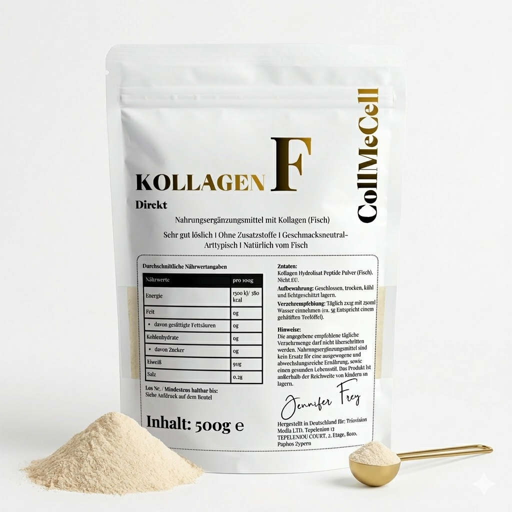 CollMeCell Kollagen F Direkt – 500g Premium Fisch-Kollagen-Hydrolysat – 90% Proteinanteil