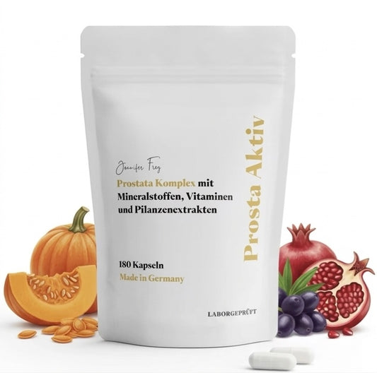 Prosta Komplex 120 Kapseln hochdosiert - Sägepalmenextrakt, Prostata Komplex mit Kürbiskern, Brennnessel, Vitamin E, Zink, Selen - vegan, prosta, Sägepalme